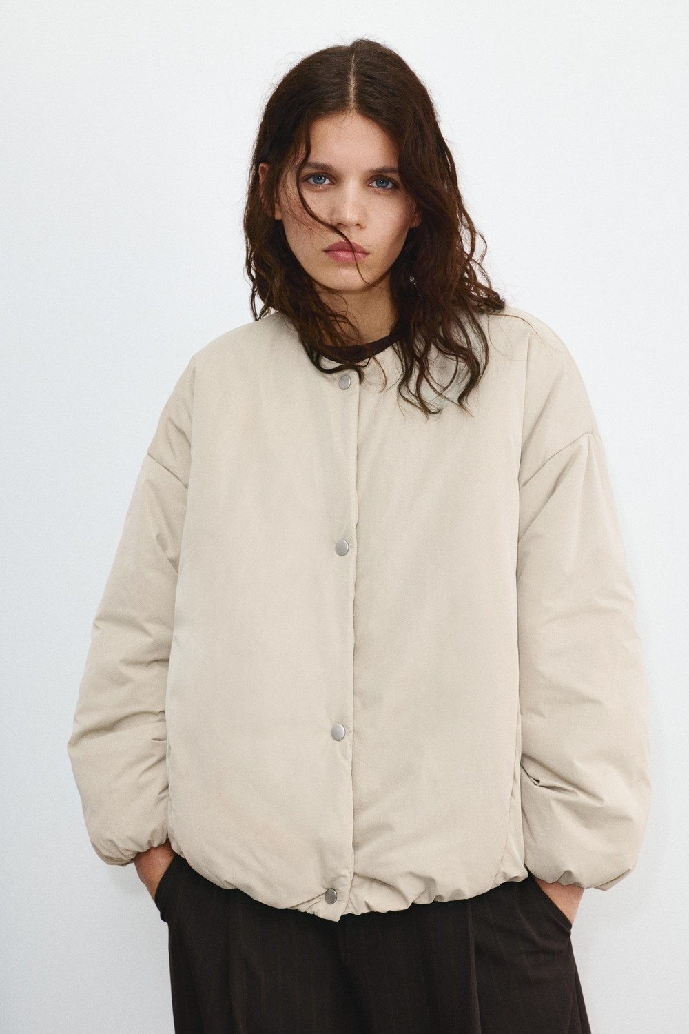 Allbucks Pull & Bear, Çıtçıt Düğmeli Şişme Mont ABPNB00001
