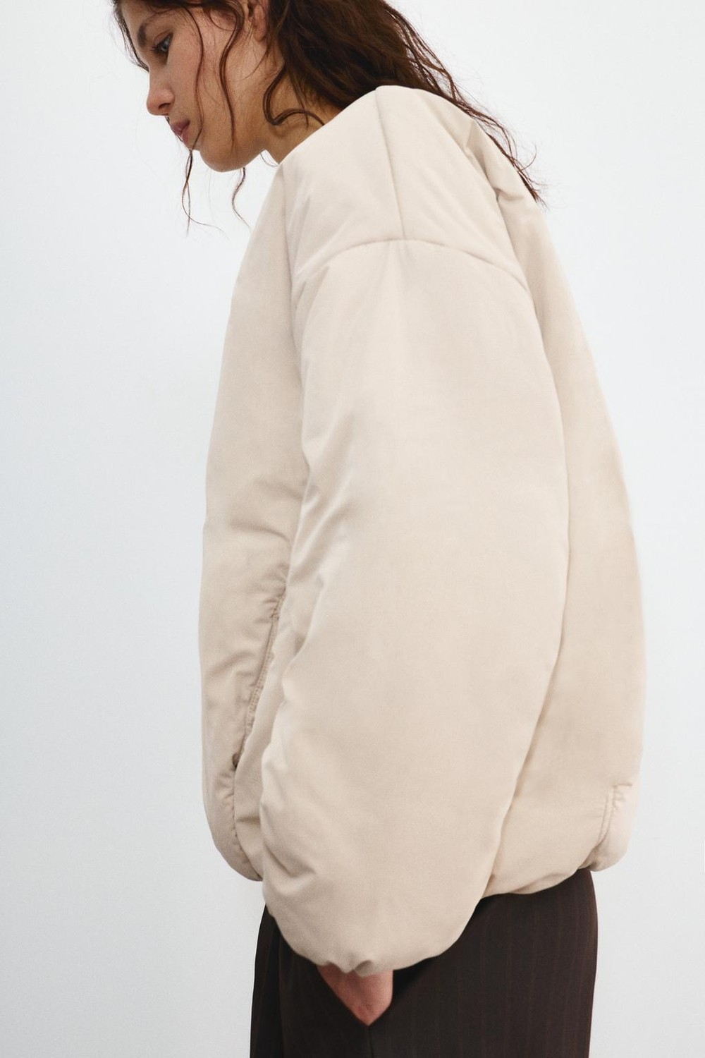 Allbucks Pull & Bear, Çıtçıt Düğmeli Şişme Mont ABPNB00001 görsel 4