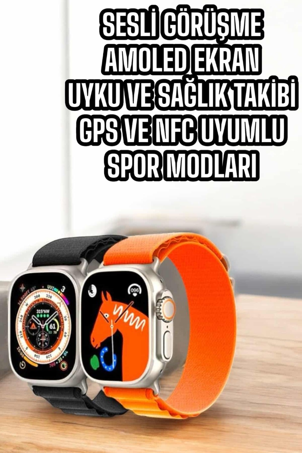 Akıllı Bayi Akıllı Saat Uyku ve Spor Takibi Yeni Nesil Bluetooth Bağlantılı Amoled Ekran görsel 3