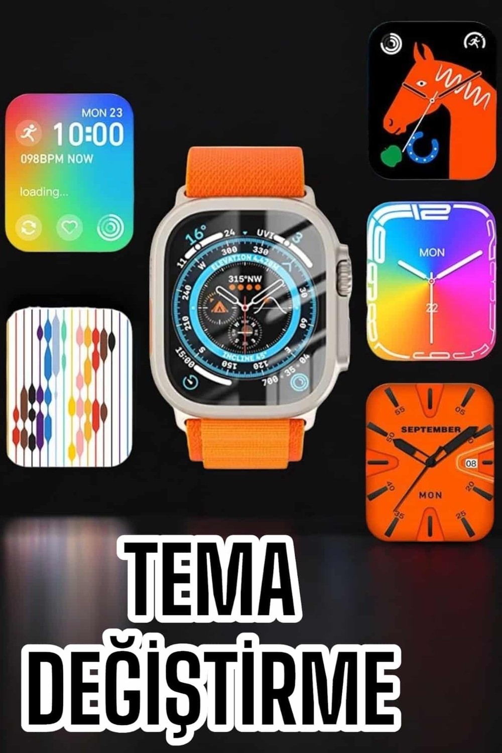 Akıllı Bayi Akıllı Saat Uyku ve Spor Takibi Yeni Nesil Bluetooth Bağlantılı Amoled Ekran görsel 4
