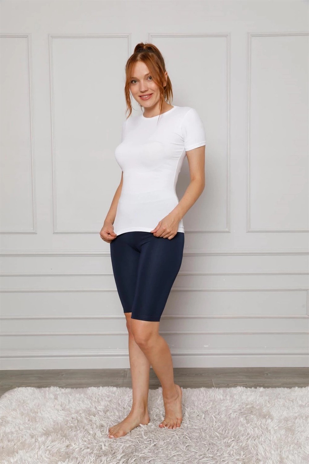 Melonika Microfiber Diz Üstü Tayt Lacivert Çmş görsel 2