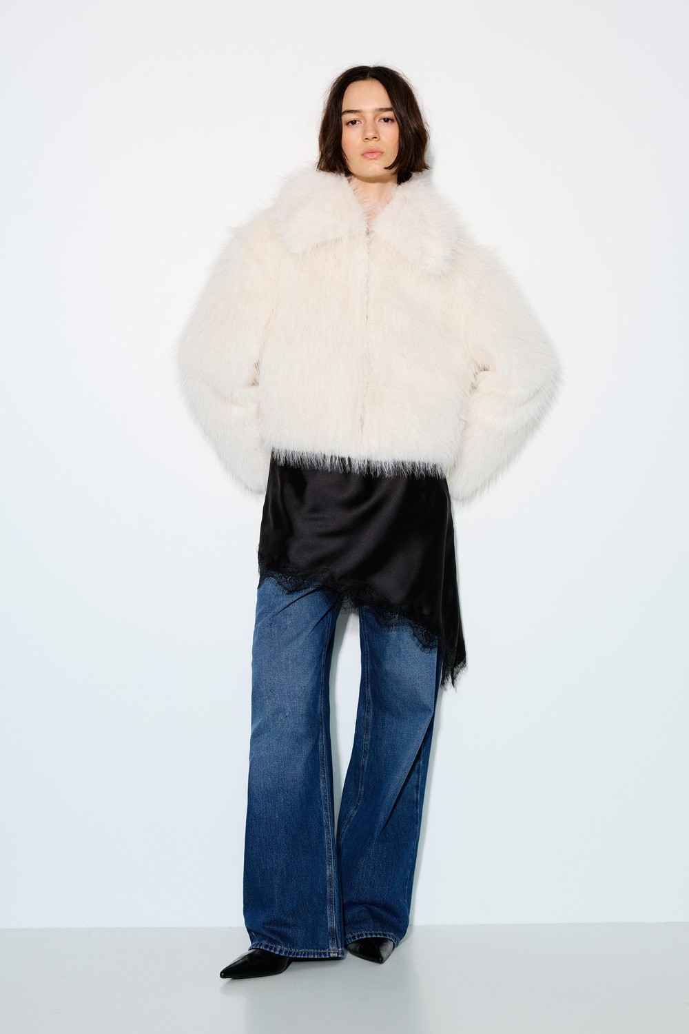 Allbucks Pull & Bear, Kısa Suni Kürk Kaban Ceket ABPNB00013 görsel 3
