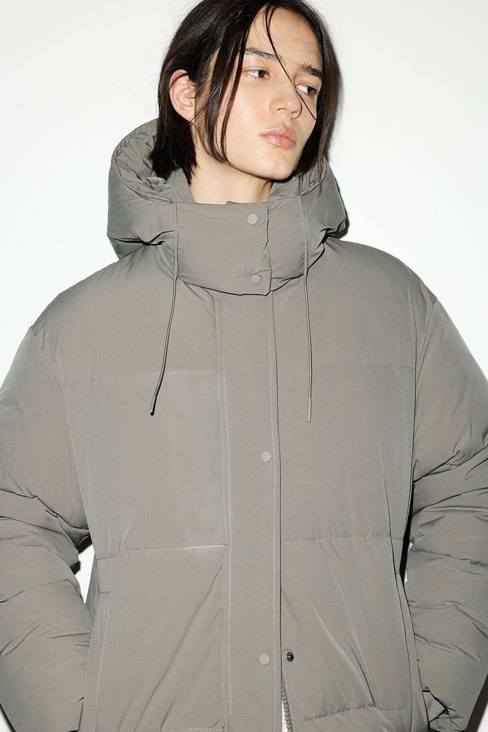 Allbucks Pull & Bear, Uzun Su Itici Şişme Kaban ABPNB00010 görsel 5