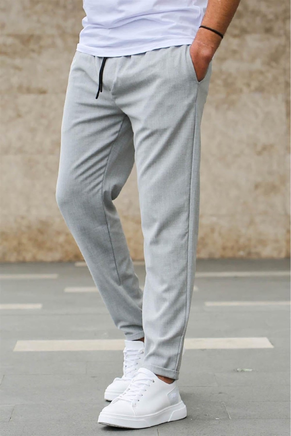 Esranın Dünyası Madmext Gri Jogger Pantolon 4242,GRI M görsel 2