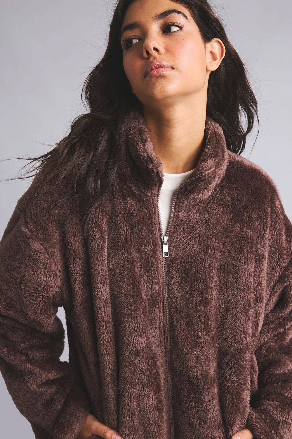 DeFacto Loose Fit Yarım Fermuarlı Polar Hırka H7859AX26WN