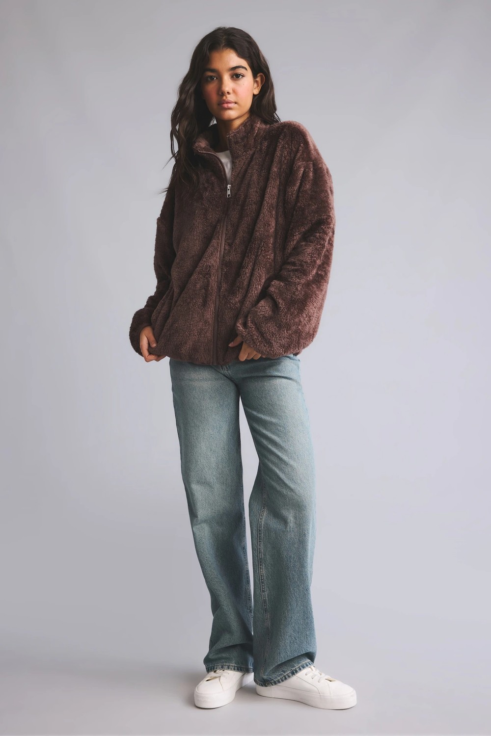 DeFacto Loose Fit Yarım Fermuarlı Polar Hırka H7859AX26WN görsel 2