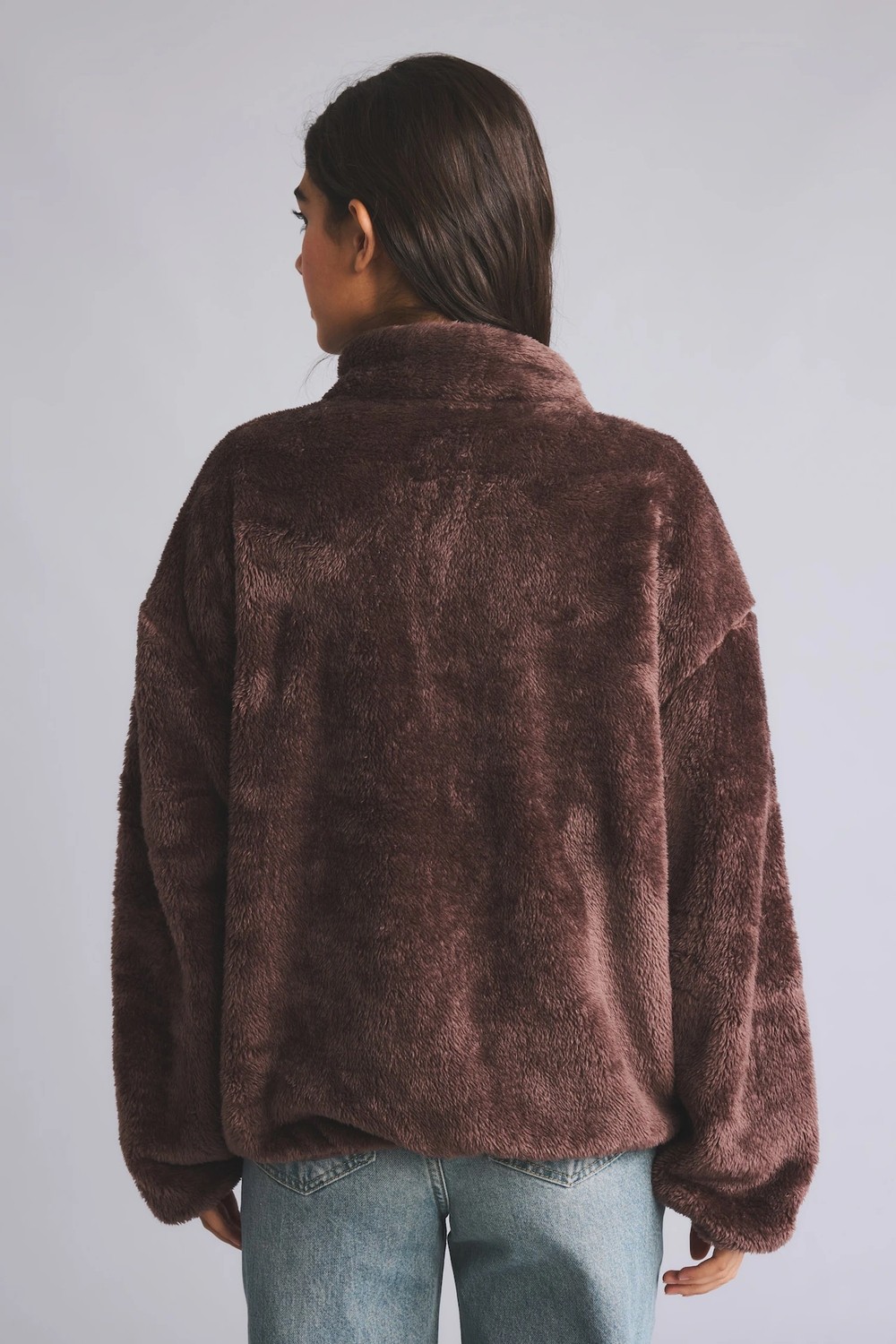 DeFacto Loose Fit Yarım Fermuarlı Polar Hırka H7859AX26WN görsel 5