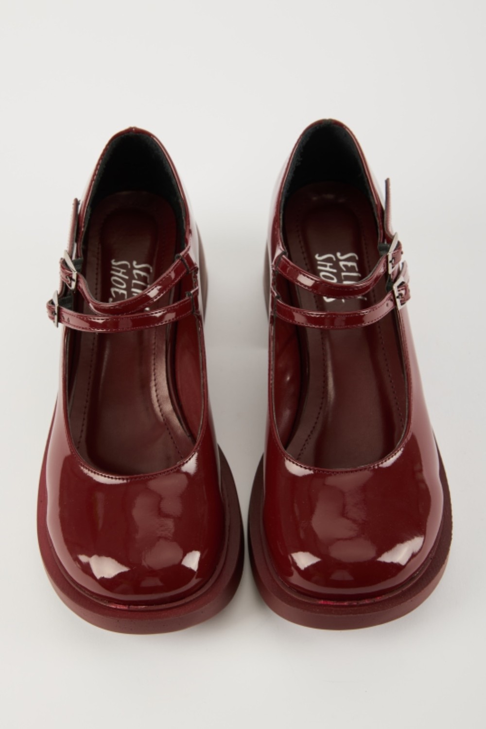 Selin Shoes Sandy Çift Bantlı Rugan Kadın Loafer- Kahve Rugan görsel 7