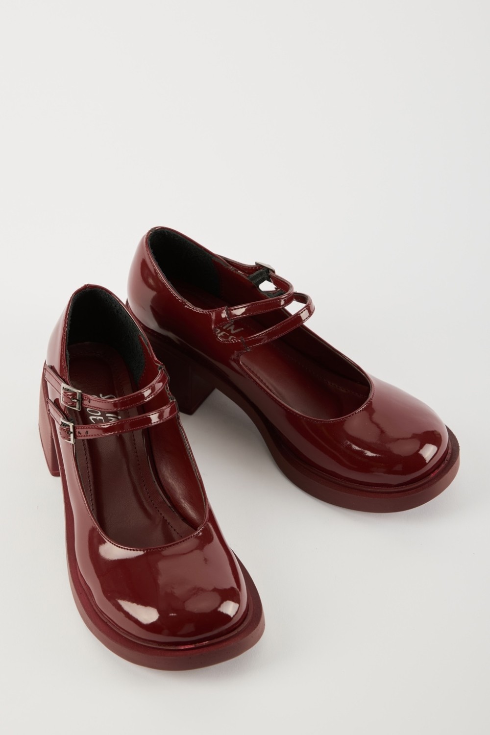 Selin Shoes Sandy Çift Bantlı Rugan Kadın Loafer- Kahve Rugan görsel 8