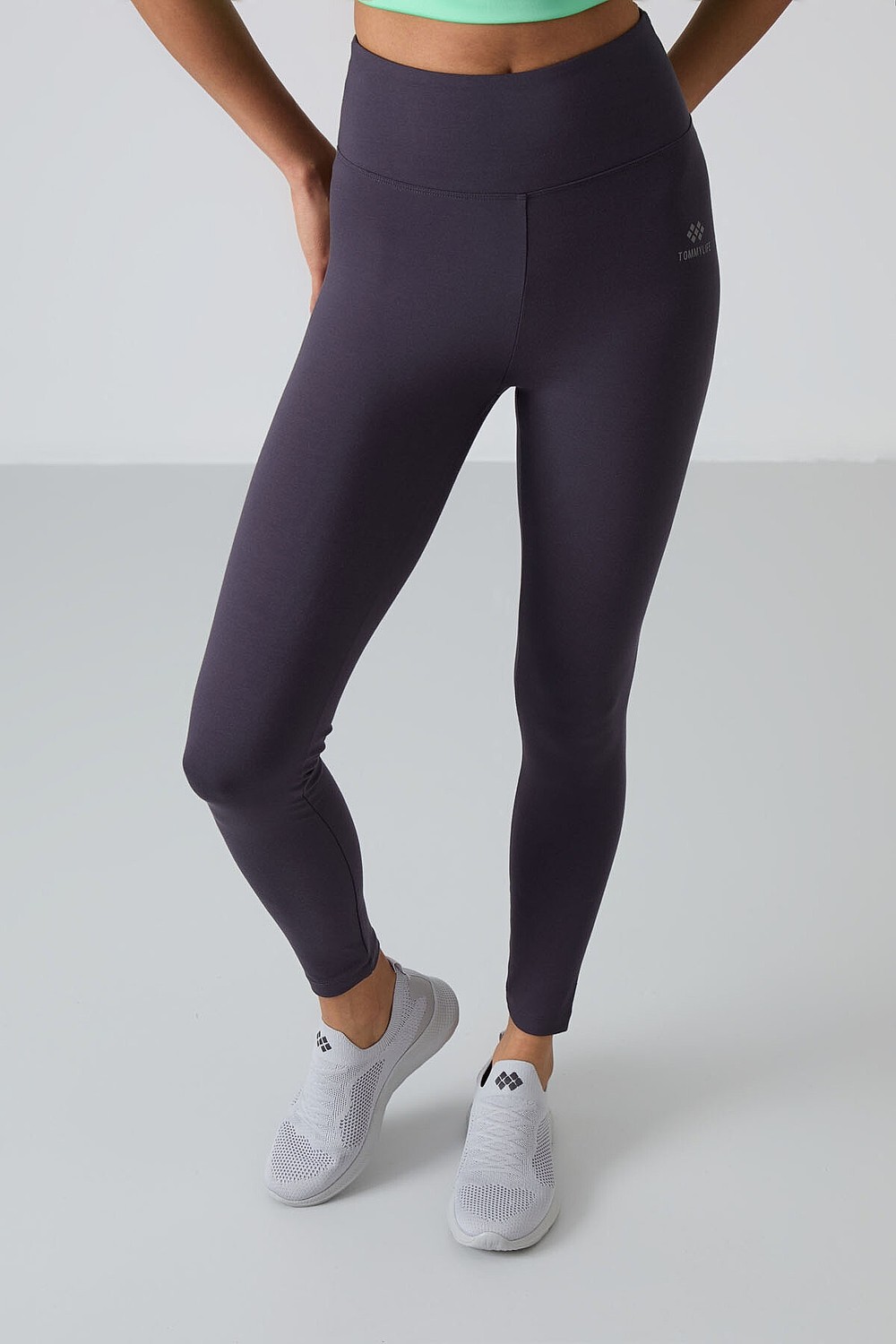 Tommy Life Yeni Antrasit Yüksek Bel Toparlayıcı Slim Fit Dar Paça Kadın Tayt - 94011 görsel 2