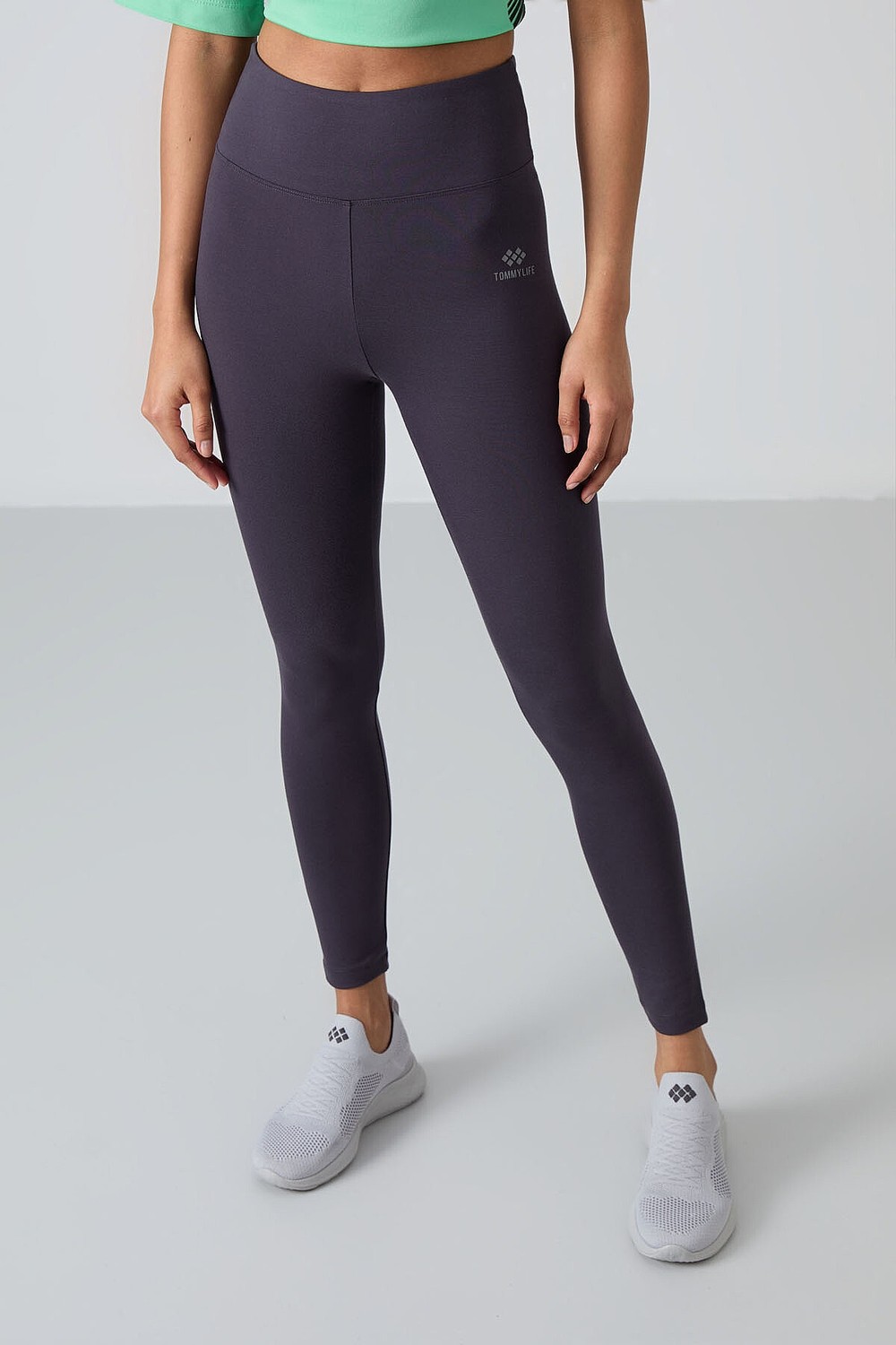 Tommy Life Yeni Antrasit Yüksek Bel Toparlayıcı Slim Fit Dar Paça Kadın Tayt - 94011 görsel 4