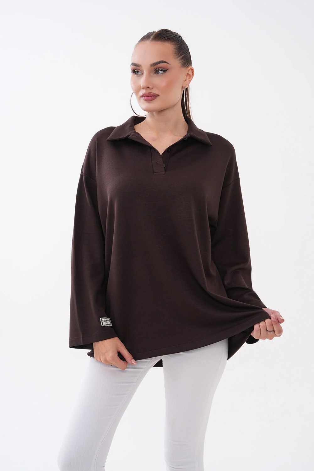 Mega Life Kolu Armalı Polo Yaka Oysho Tunik