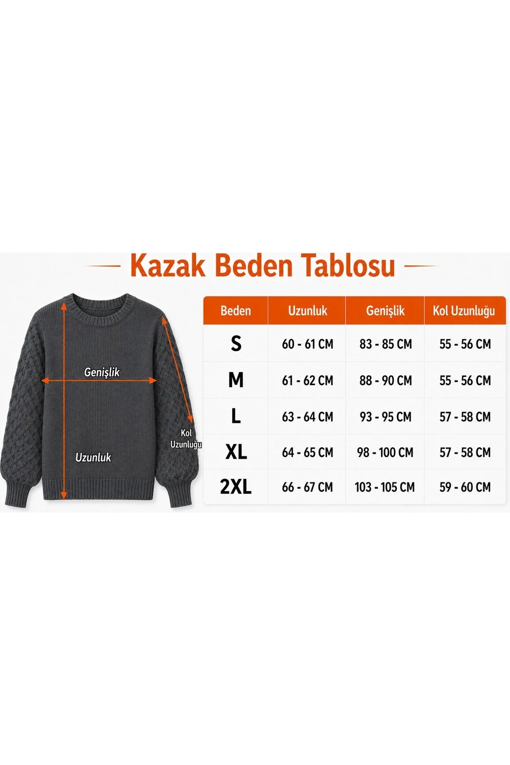 AQE FASHION Kadın Yuvarlak Yaka Uzun Kollu Balon Kol Saç Örgülü Salaş Zarif Şık Vizon Triko Kazak görsel 4