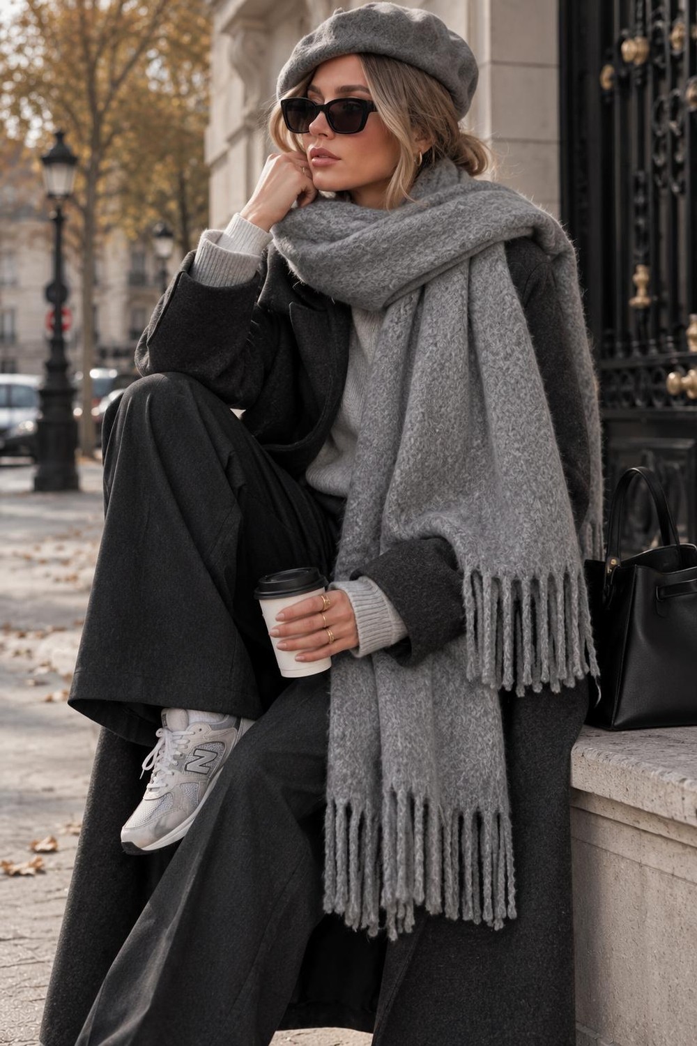 Wearflawless Kadın 2'li Takım Atkı ve Ressam Beresi Seti, Kışlık Hediye, Sevgililer Günü Hediyesi görsel 2