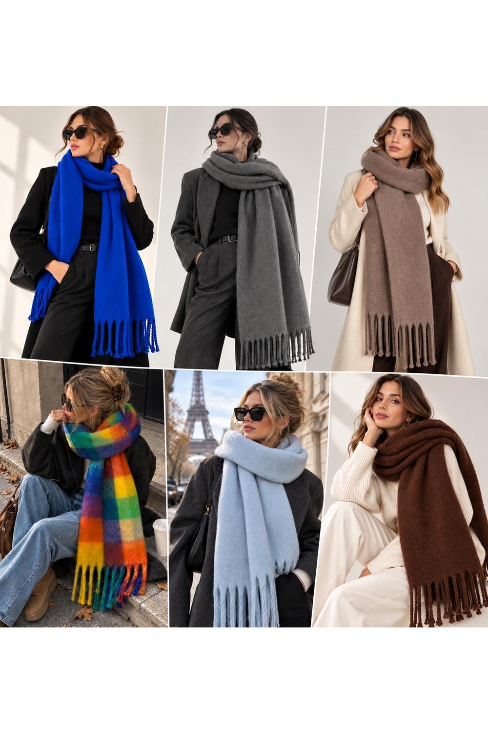 Wearflawless Kadın 2'li Takım Atkı ve Ressam Beresi Seti, Kışlık Hediye, Sevgililer Günü Hediyesi görsel 4