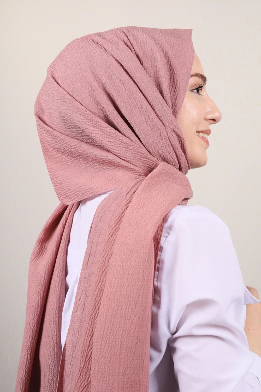 Modakaşmir Düz Renk Mio Caz Eşarp- Desen-02 - Renk-25