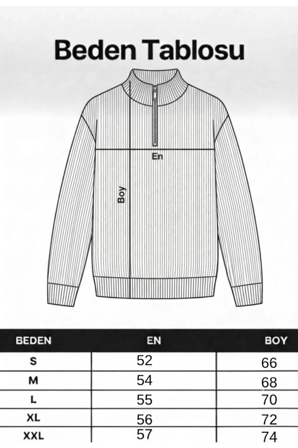 Serablanka Erkek Oversize Yarım Fermuarlı Triko Kazak Haki görsel 6