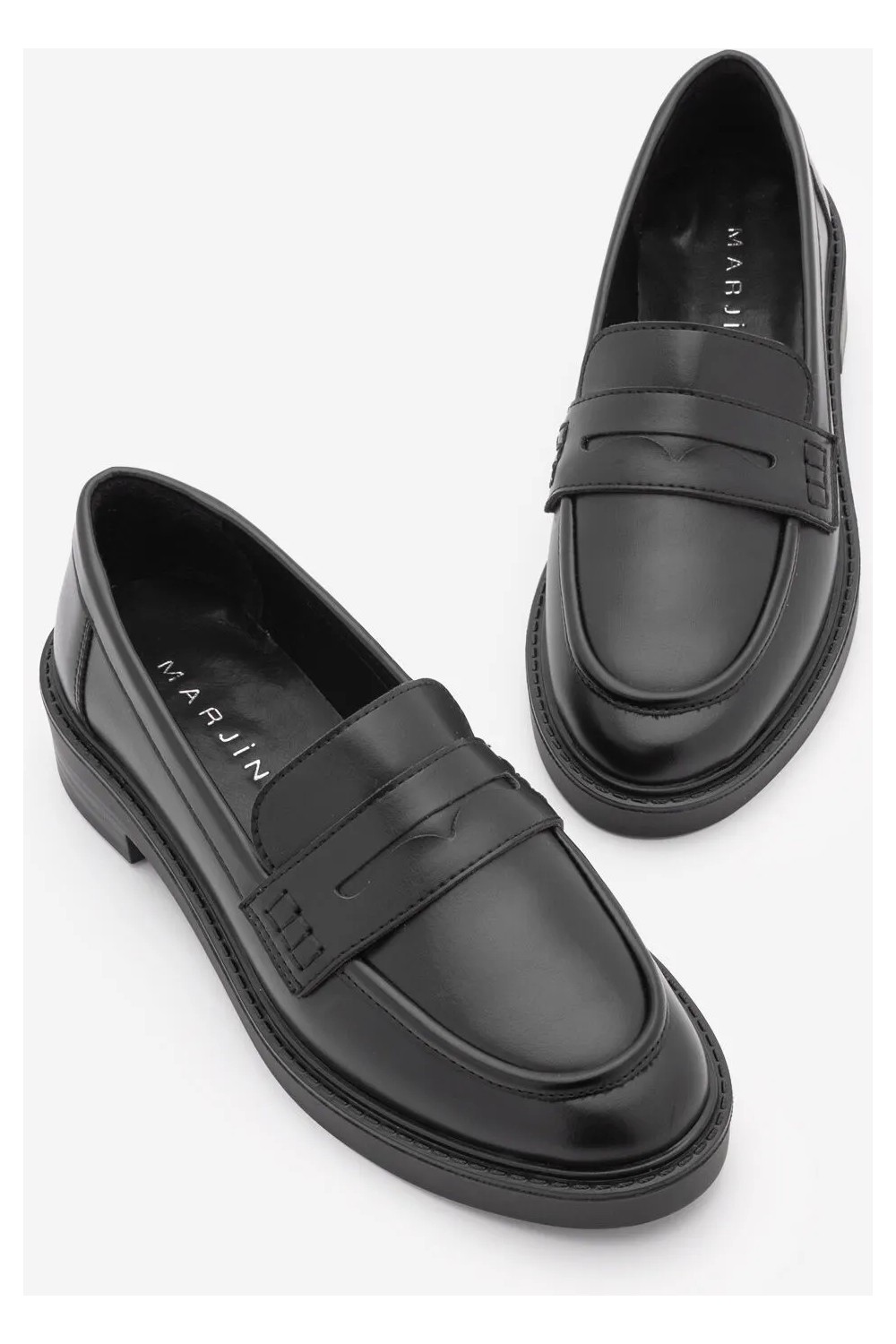 Marjin Kadın Loafer Makosen Günlük Ayakkabı Andel Vizon Süet görsel 2