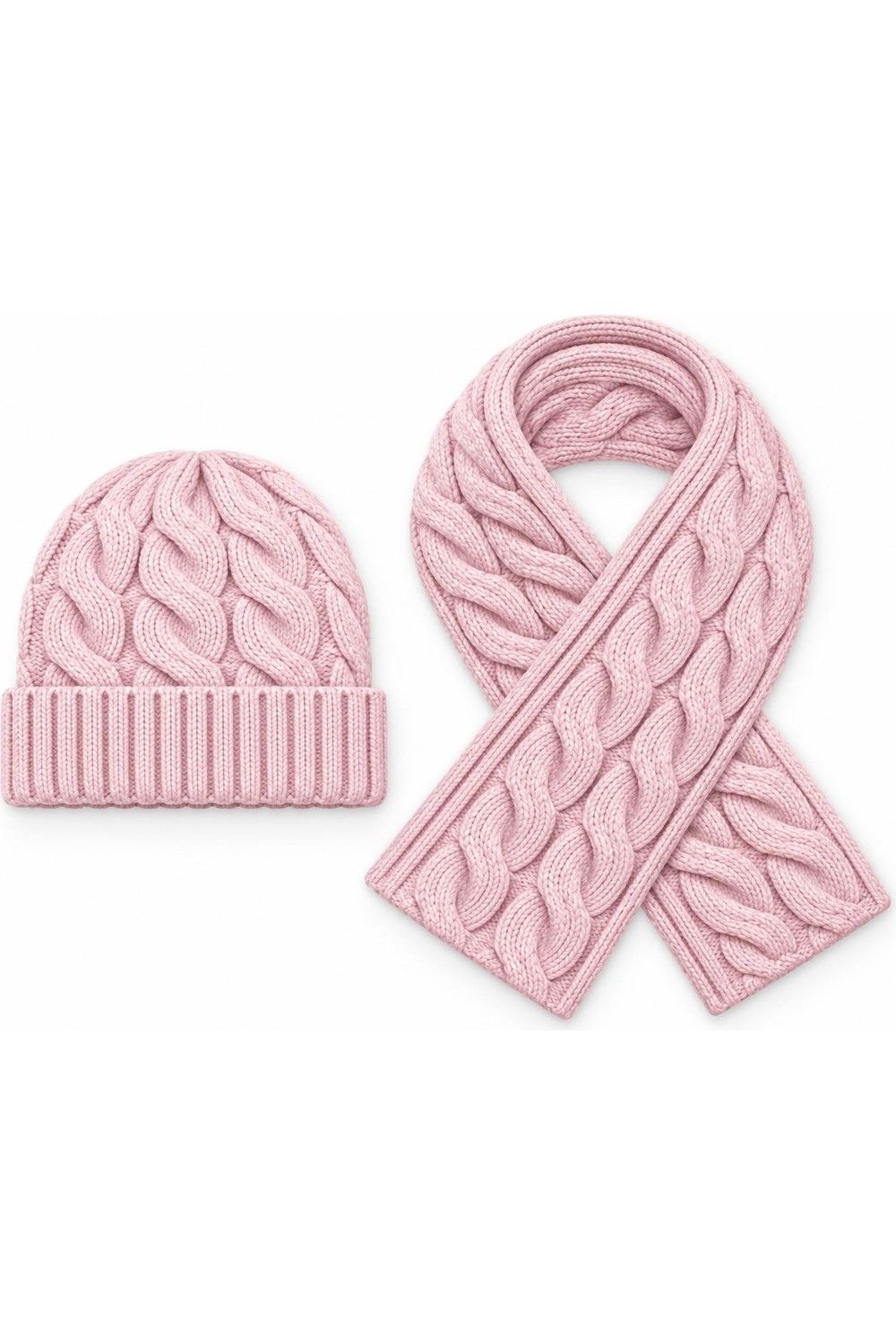 Wearflawless Kadın Yün 2'li Takım Kışlık Şık Örme Bere ve Atkı Takımı, Ikili Atkı ve Bere Seti, Kadınlar Için Hediye görsel 3