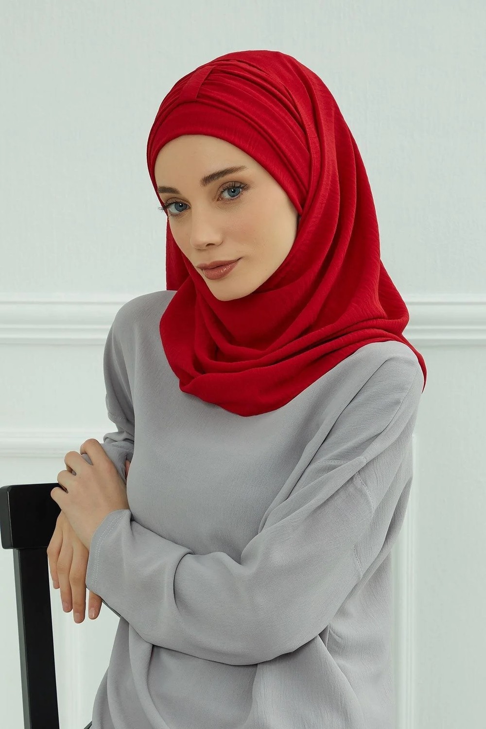 Aisha's Design İPEKSE Pratik Aerobin Şal,CPS-91 Kırmızı görsel 8