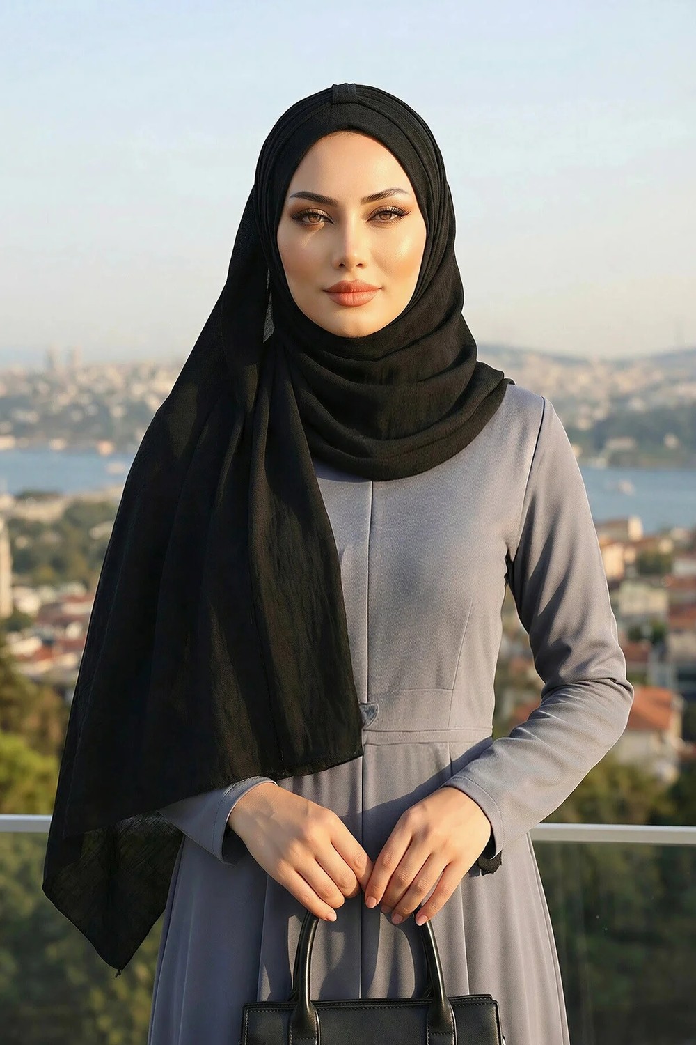 Aisha's Design Pratik Şal,Siyah,CPS-91