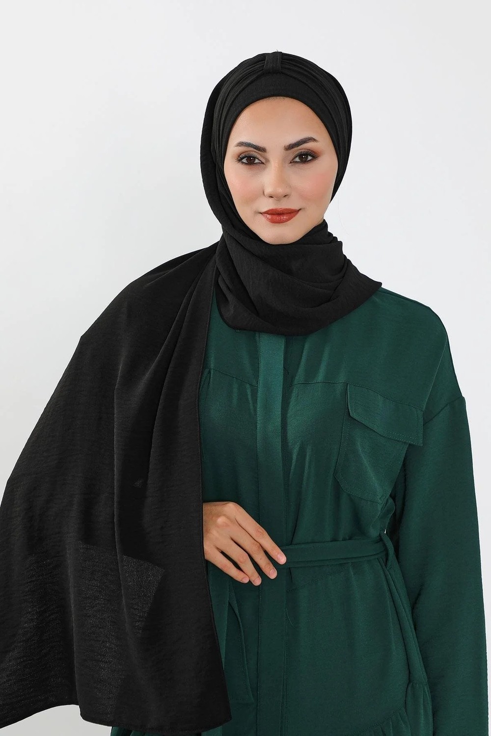 Aisha's Design Pratik Şal,Siyah,CPS-91 görsel 3