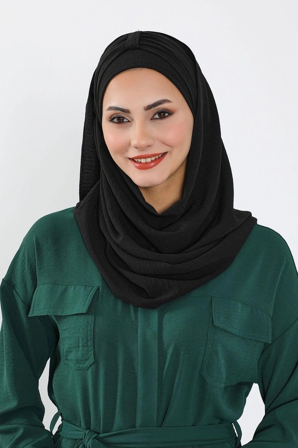 Aisha's Design Pratik Şal,Siyah,CPS-91 görsel 4