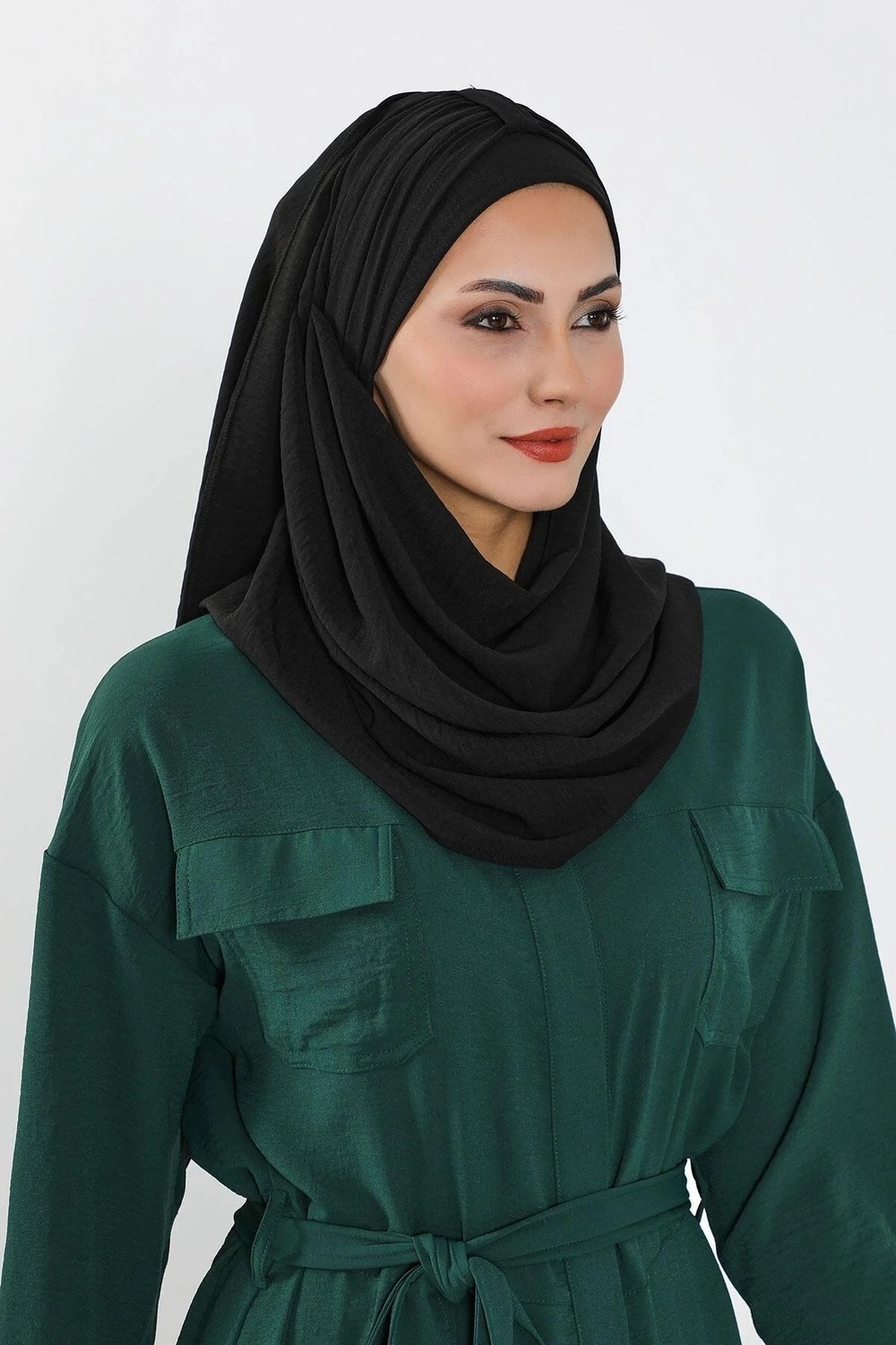 Aisha's Design Pratik Şal,Siyah,CPS-91 görsel 8
