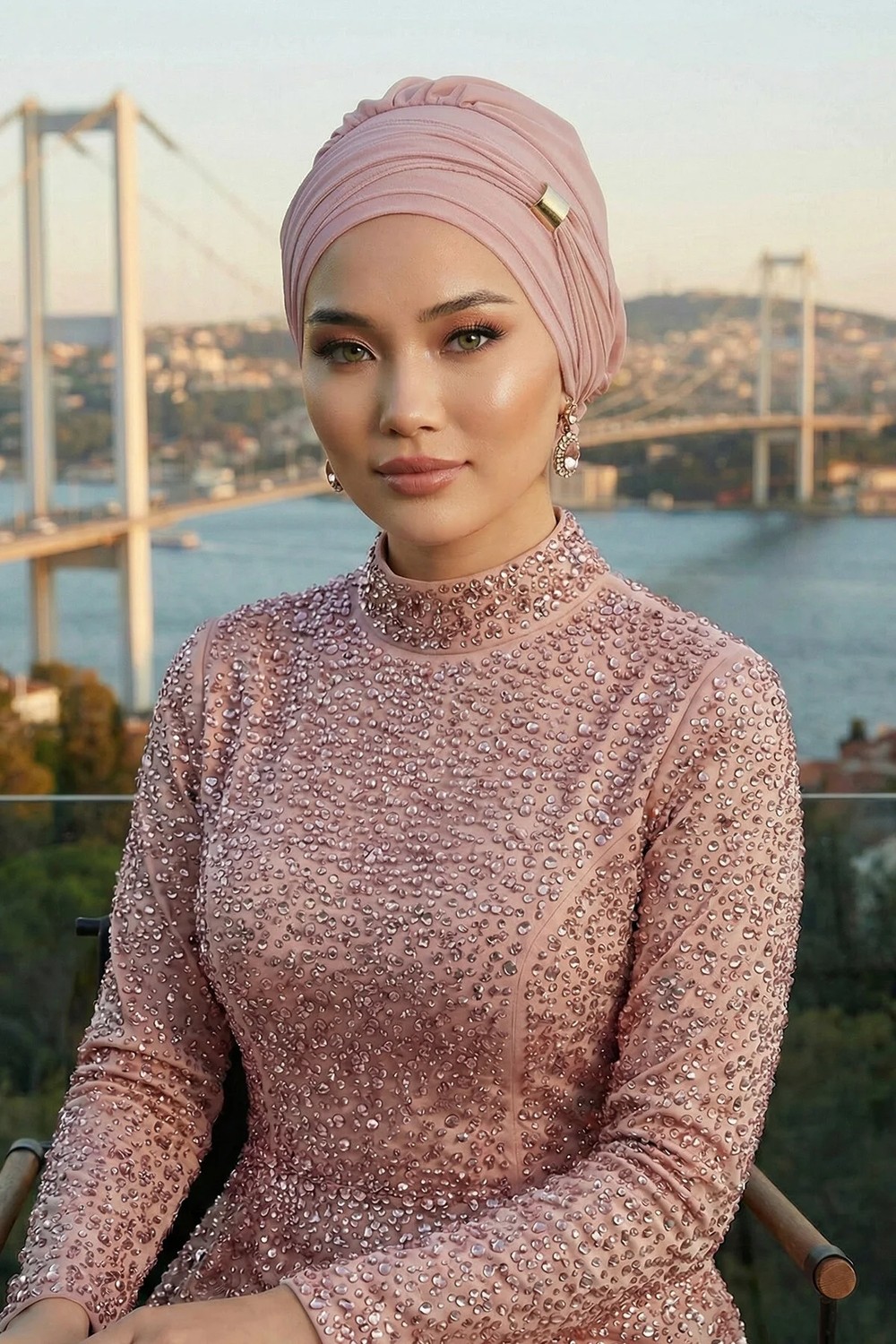 Aisha's Design Aksesuarlı Şifon Hazır Türban,ht-95s,ht-95s