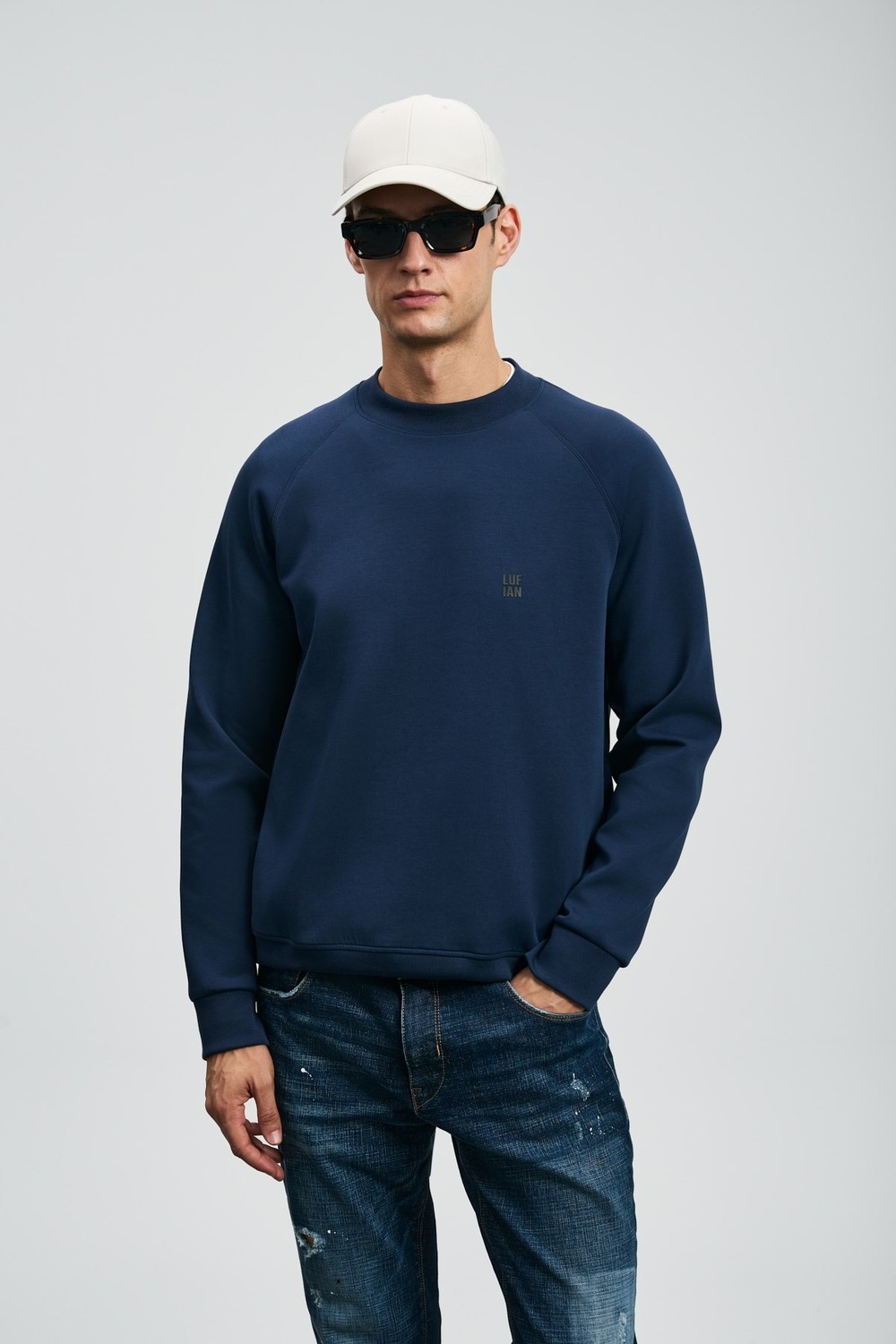 Lufian Grant Erkek Sweatshirt Lacivert