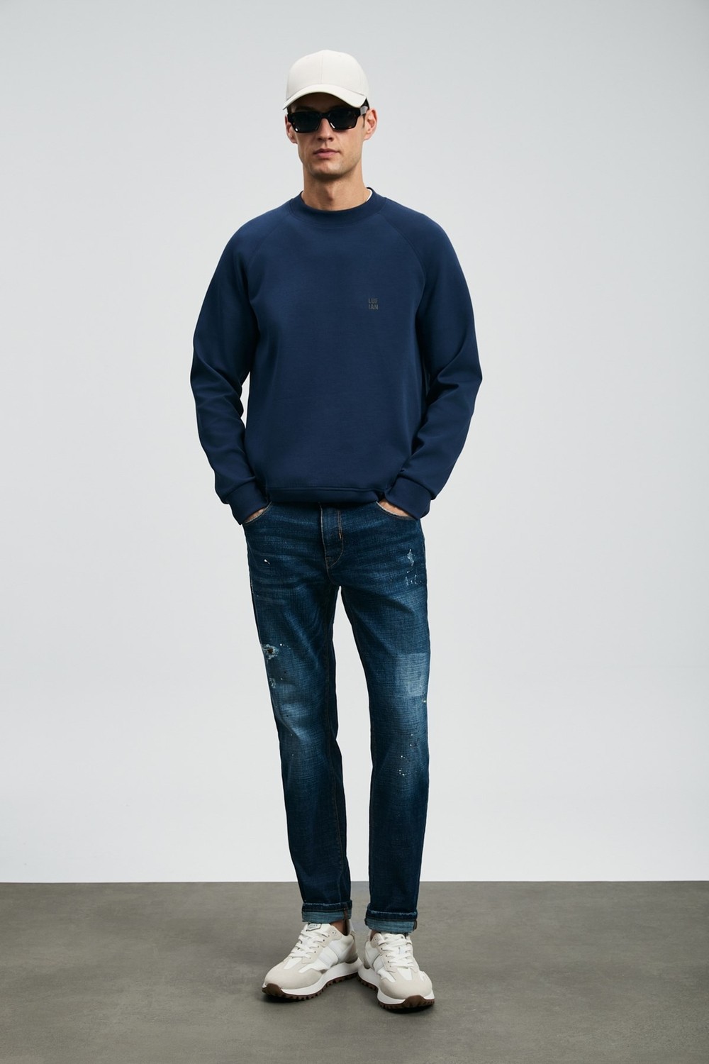 Lufian Grant Erkek Sweatshirt Lacivert görsel 8