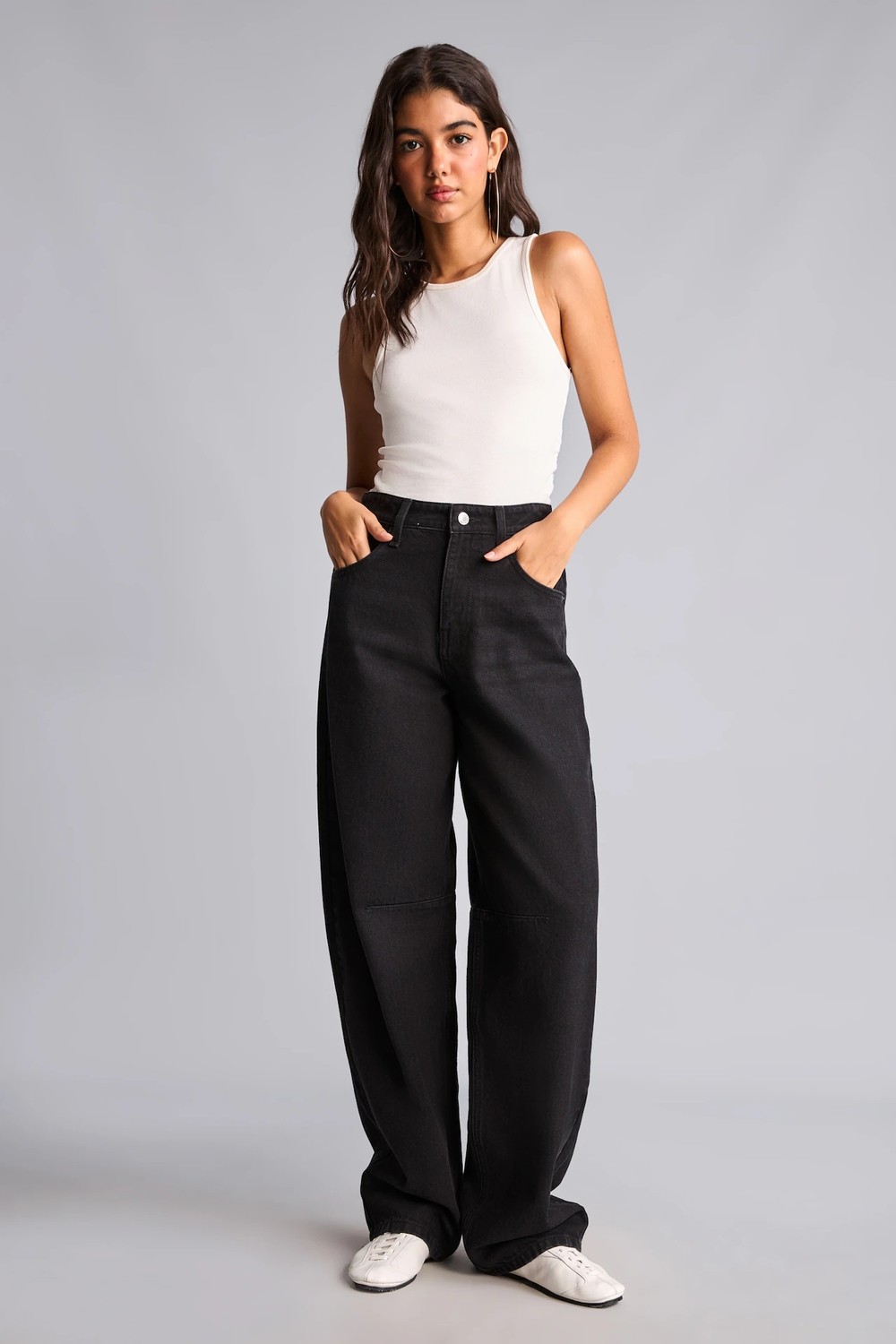 DeFacto Baggy Fit Yüksek Bel Geniş Paça Jean Pantolon H7391AX26AU görsel 2