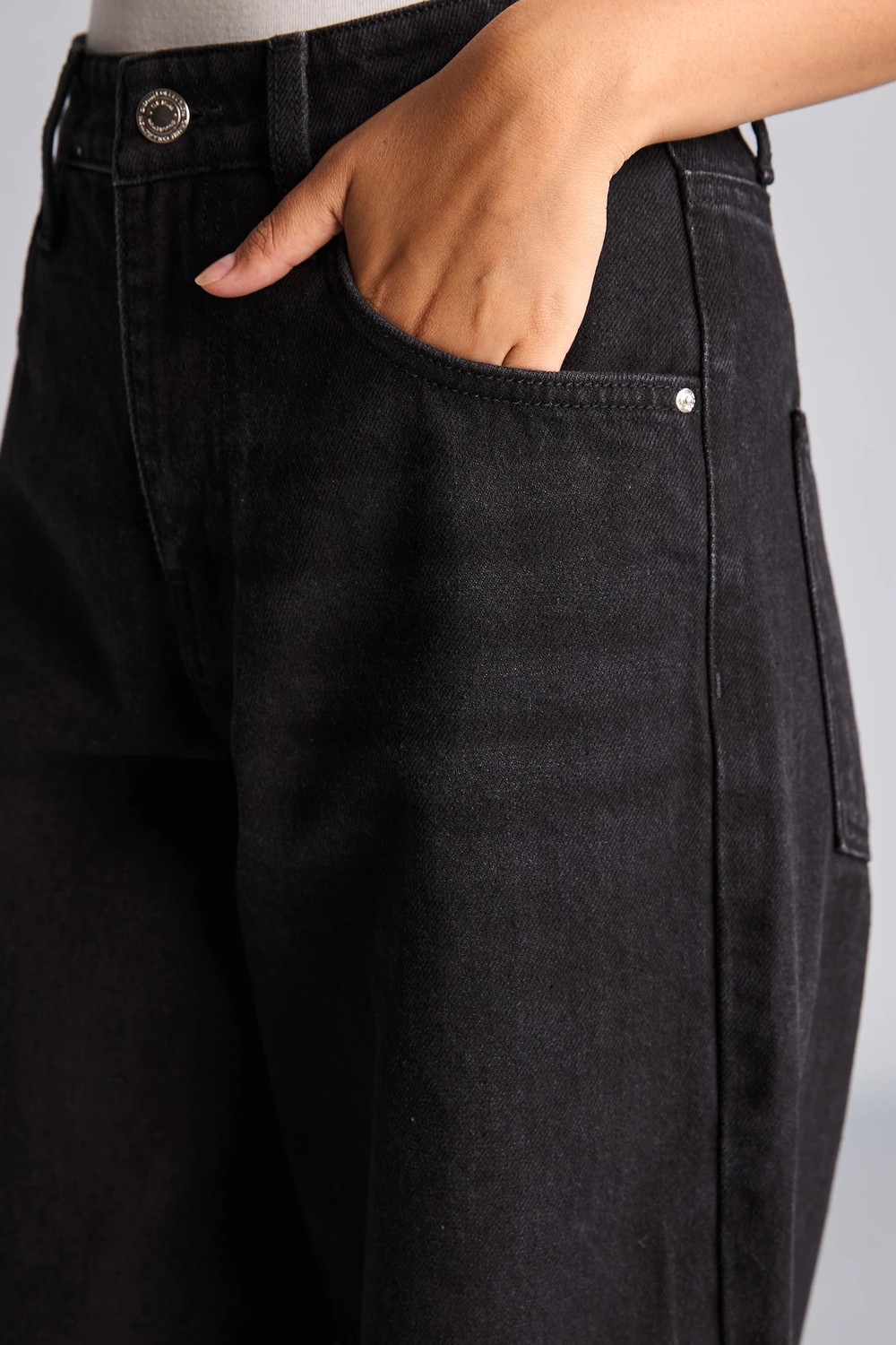 DeFacto Baggy Fit Yüksek Bel Geniş Paça Jean Pantolon H7391AX26AU görsel 5