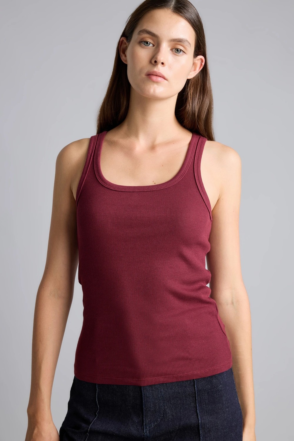 DeFacto Slim Fit Basic Yuvarlak Yaka Fitilli Atlet E5539AX26SM