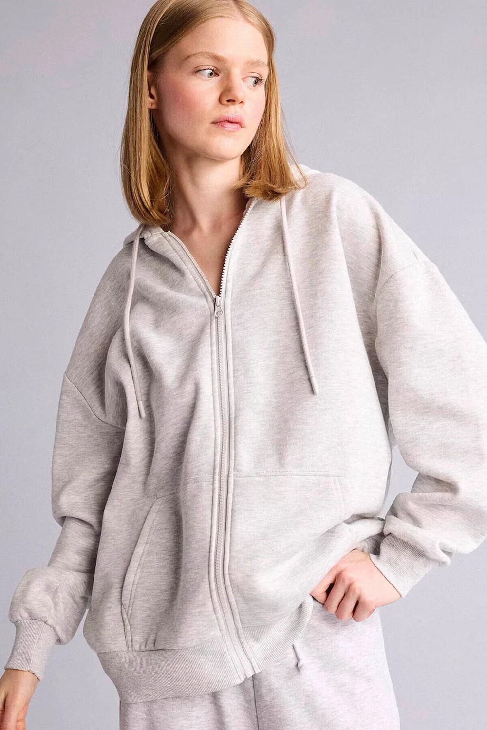 DeFacto Kadın Hırka V4233AZ/GR256 Grey Melange görsel 4