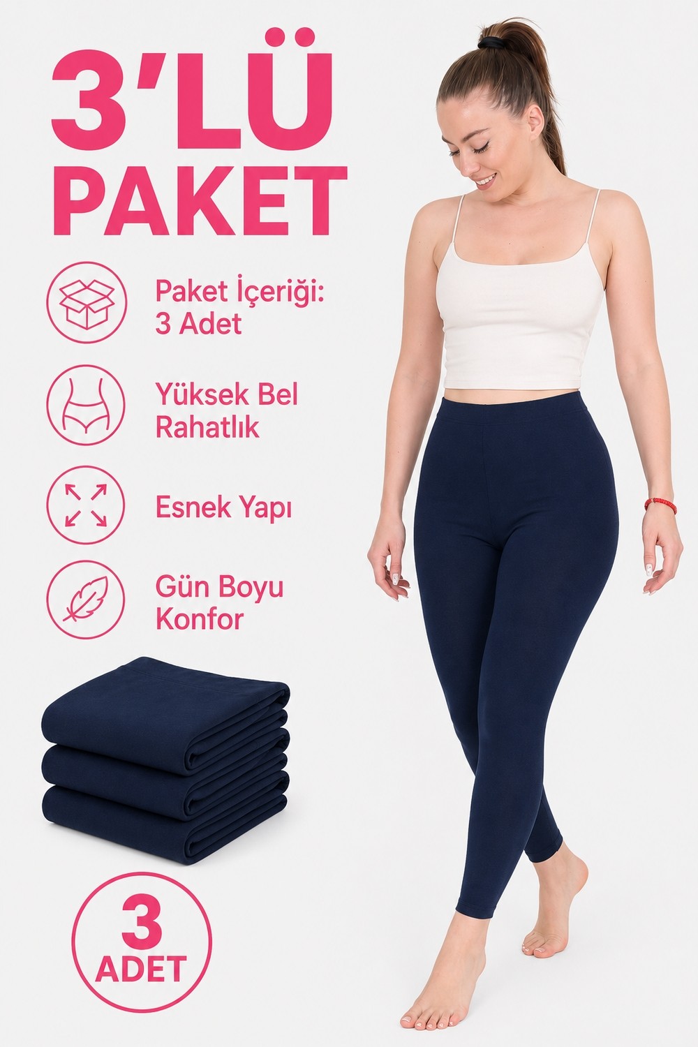 don-x |süper 3'lü Lacivert Kadınkışlıktermaltayt Set (3ADETLACİVERT) görsel 3