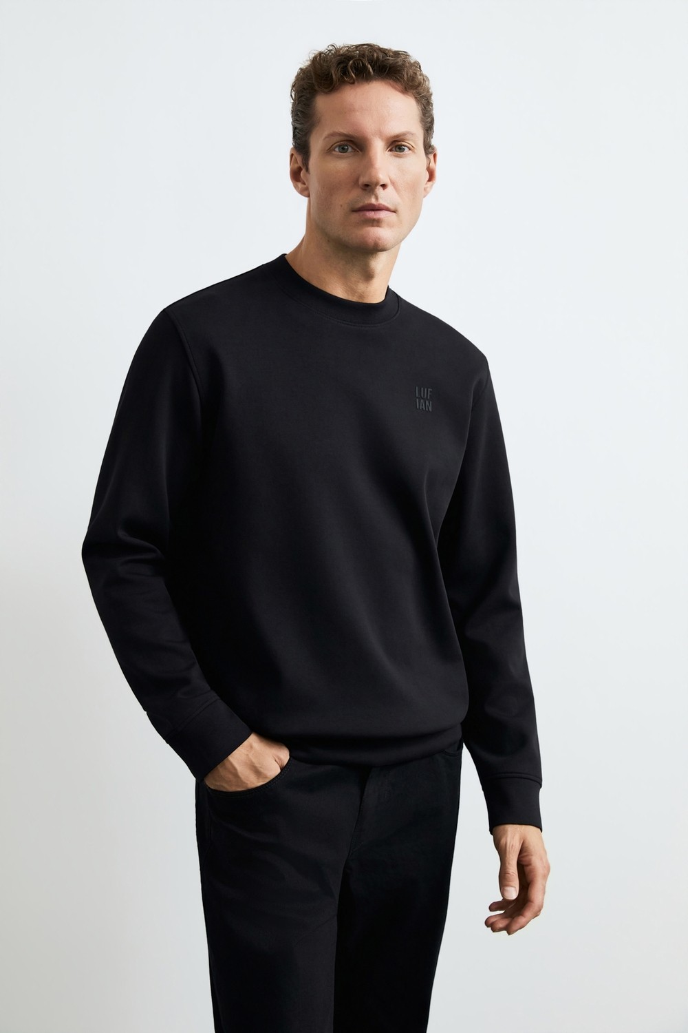Lufian Grand Erkek Sweatshirt Siyah