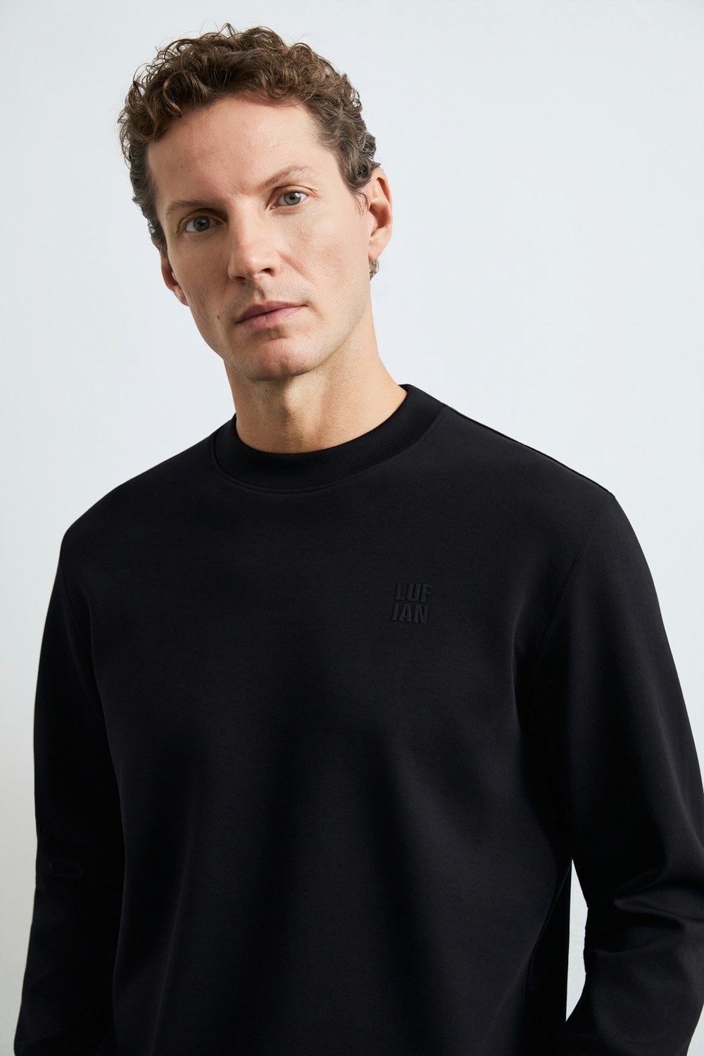 Lufian Grand Erkek Sweatshirt Siyah görsel 5