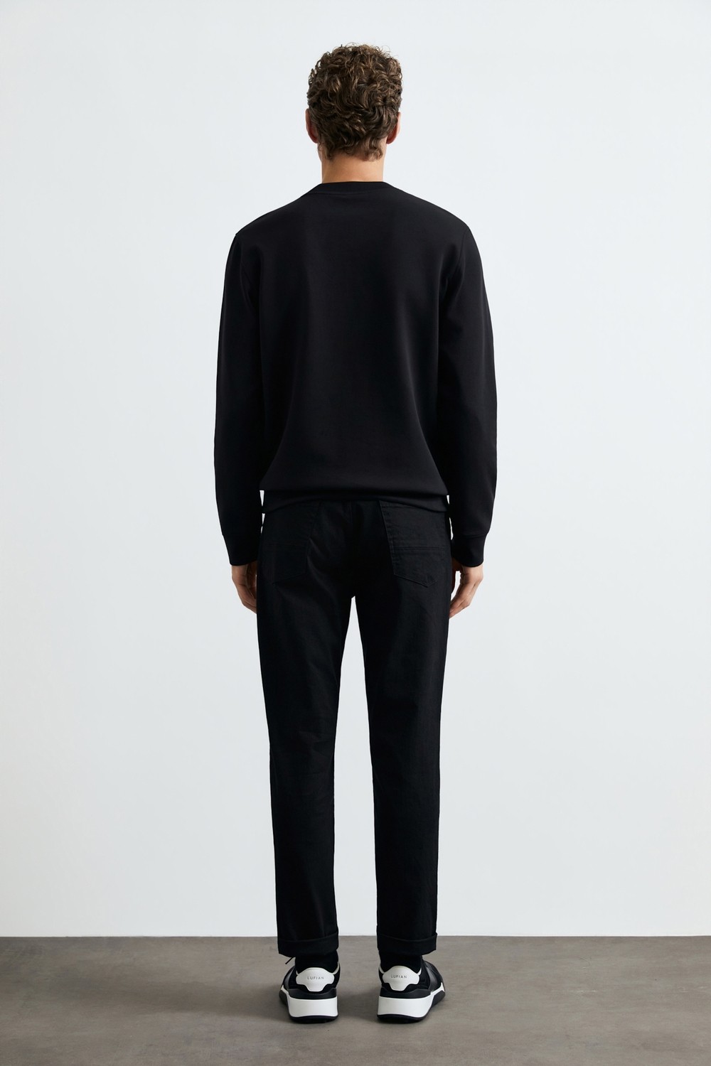 Lufian Grand Erkek Sweatshirt Siyah görsel 6