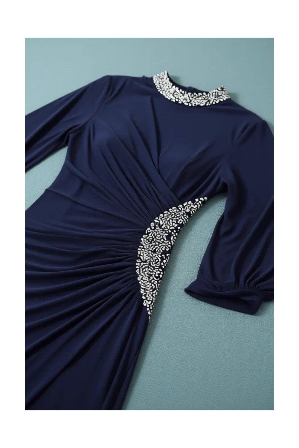 Elben Moda Lavin Taş Detaylı Abiye Elbise görsel 5