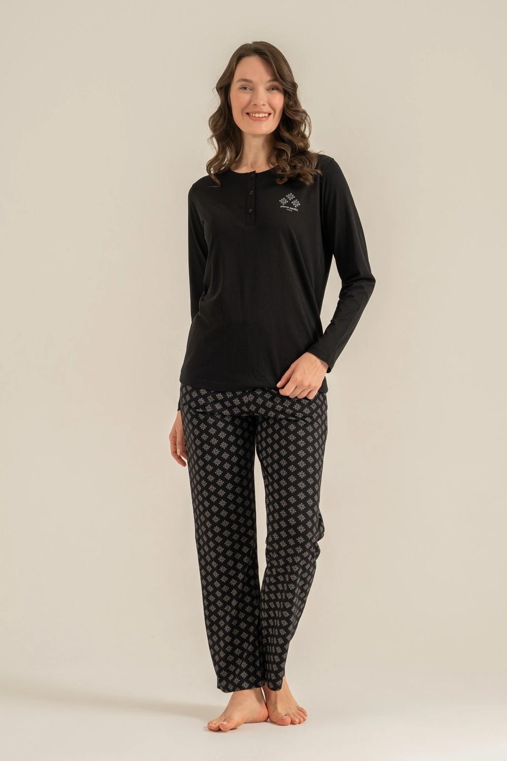Pierre Cardin PC9289-S Kadın Uzun Kollu Pijama Takımı görsel 2
