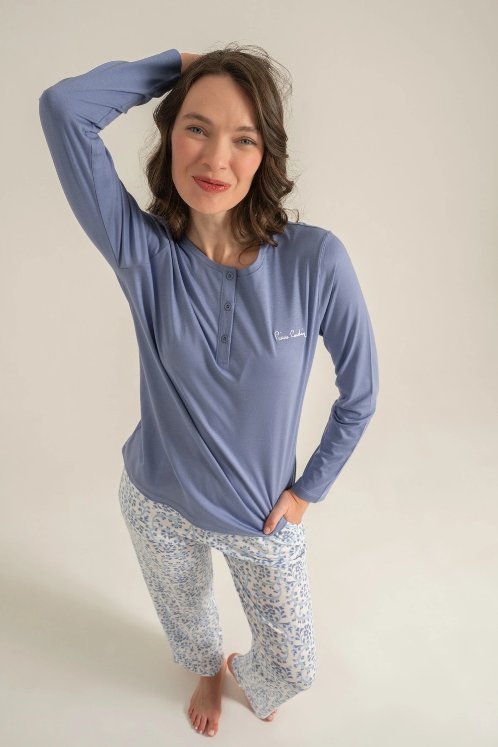 Pierre Cardin PC9270-S Kadın Uzun Kollu Pijama Takımı