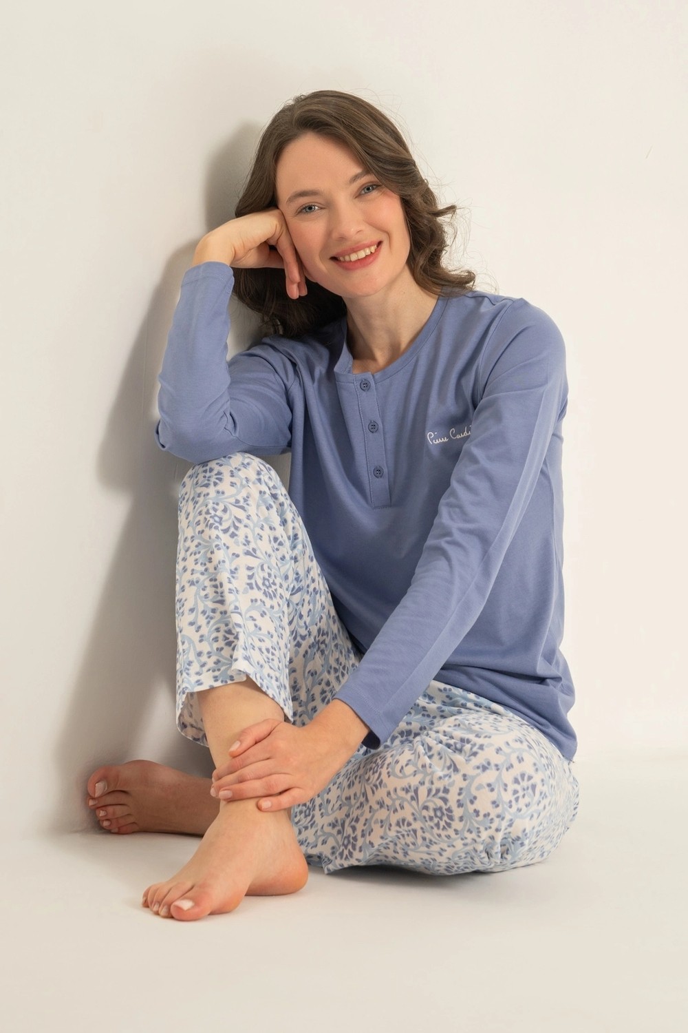 Pierre Cardin PC9270-S Kadın Uzun Kollu Pijama Takımı görsel 2