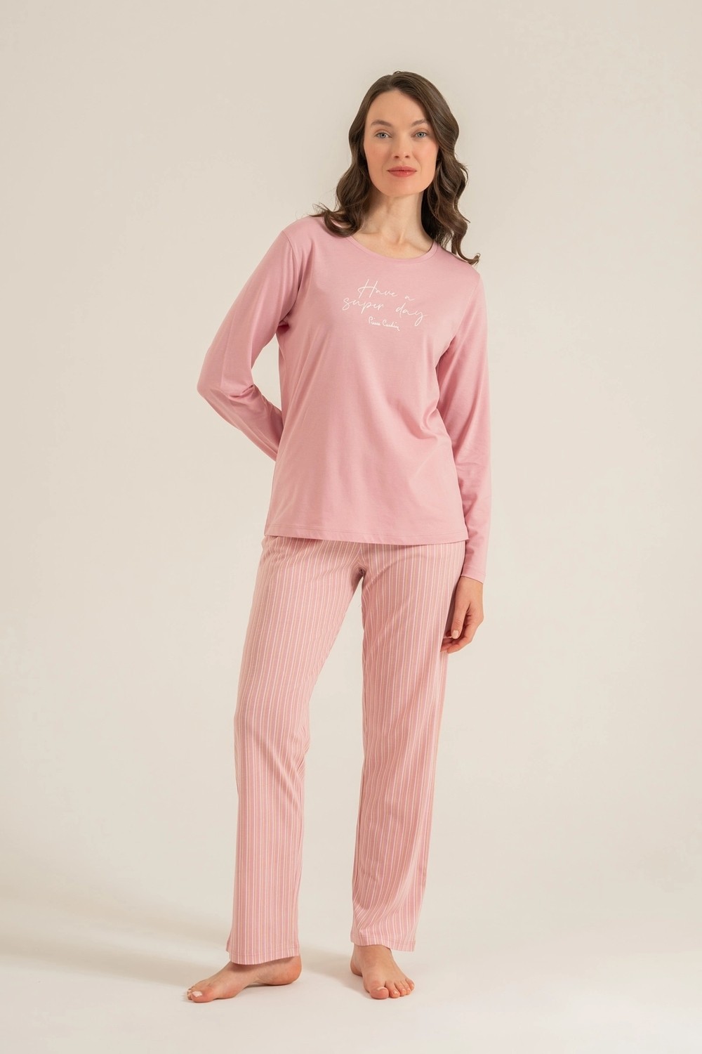 Pierre Cardin PC9294-S Kadın Uzun Kollu Pijama Takımı görsel 2