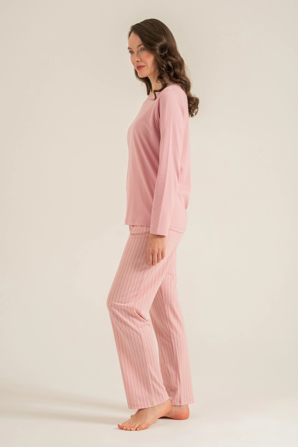 Pierre Cardin PC9294-S Kadın Uzun Kollu Pijama Takımı görsel 4