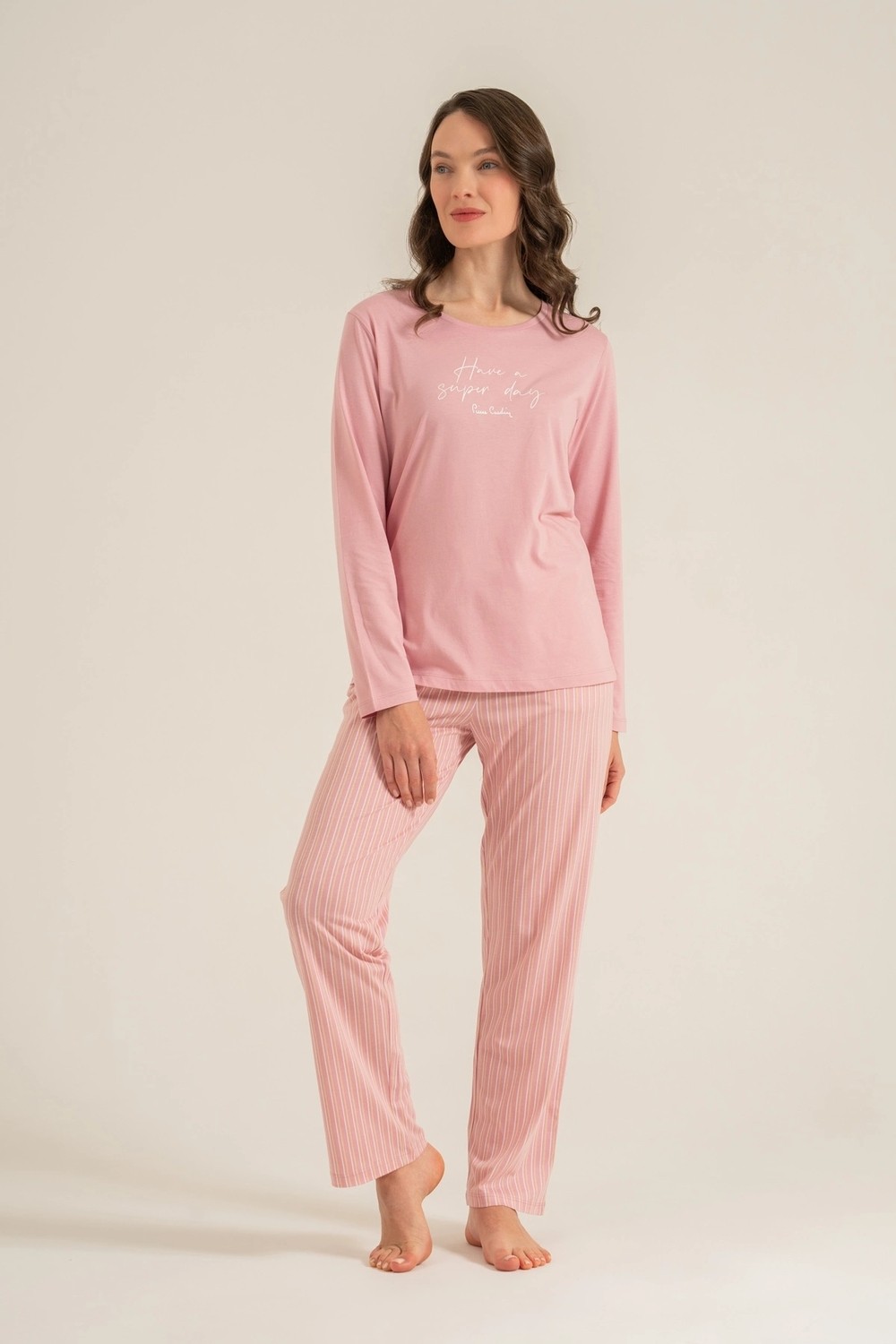 Pierre Cardin PC9294-S Kadın Uzun Kollu Pijama Takımı görsel 5