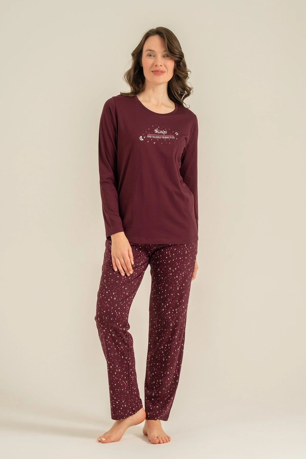 Arnetta AR3774-S Kadın Uzun Kollu Pijama Takım görsel 5