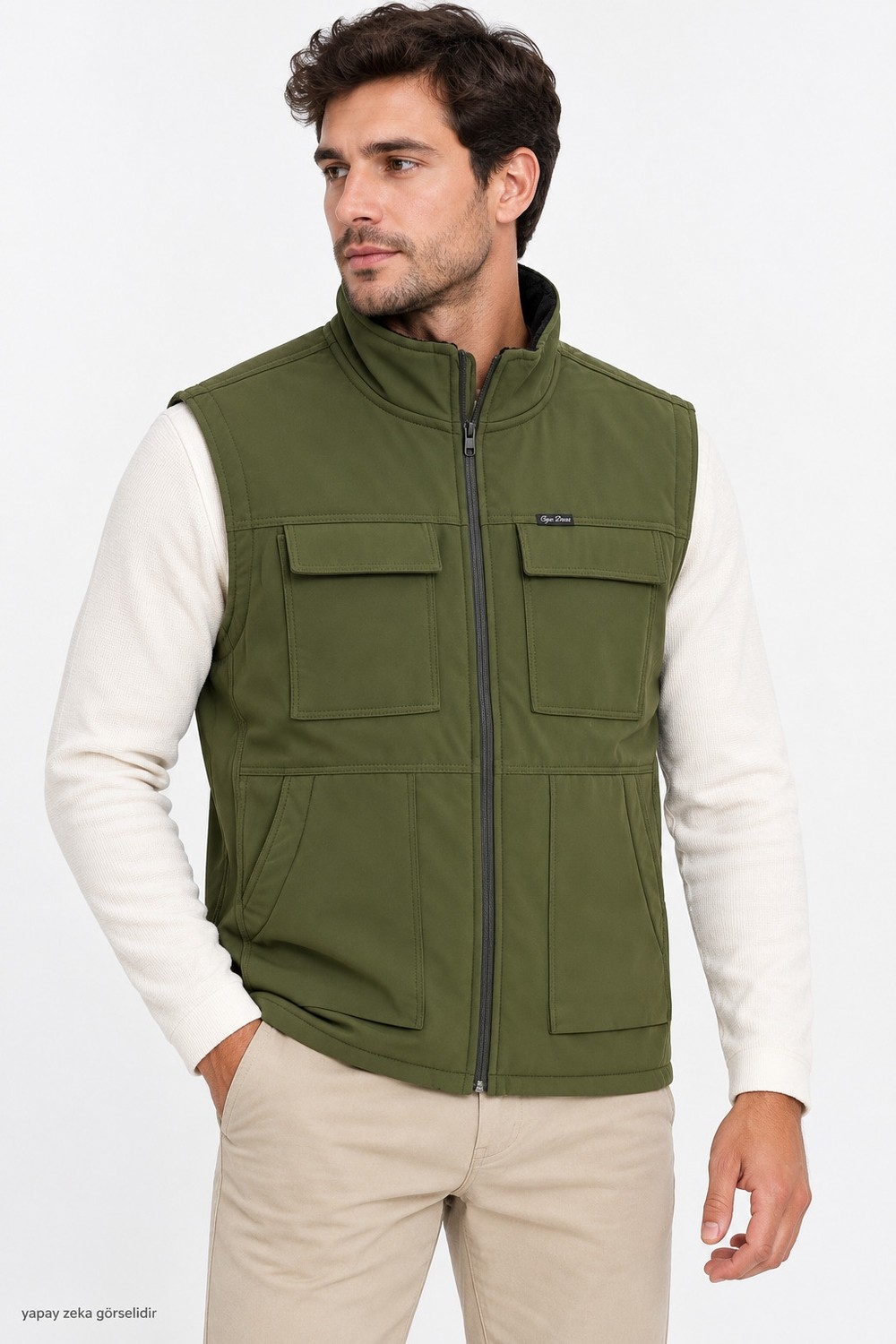 Modaplaza Erkek Üst Cep Kapaklı Softshell Yelek 174 görsel 8