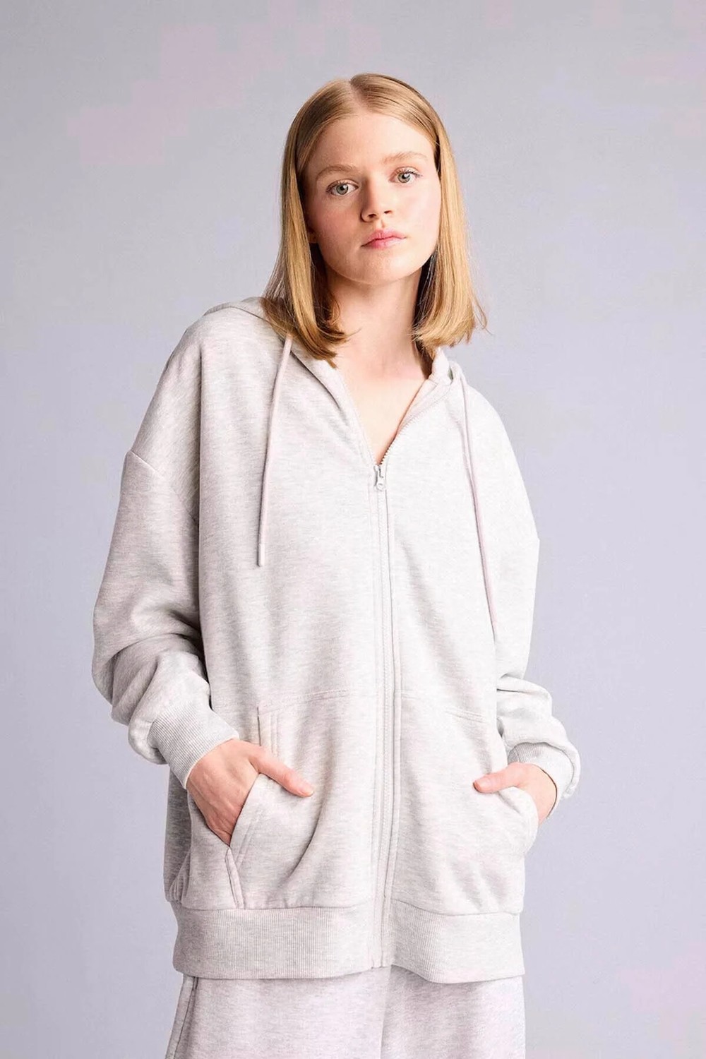 DeFacto Kadın Hırka V4233AZ/GR256 Grey Melange görsel 3