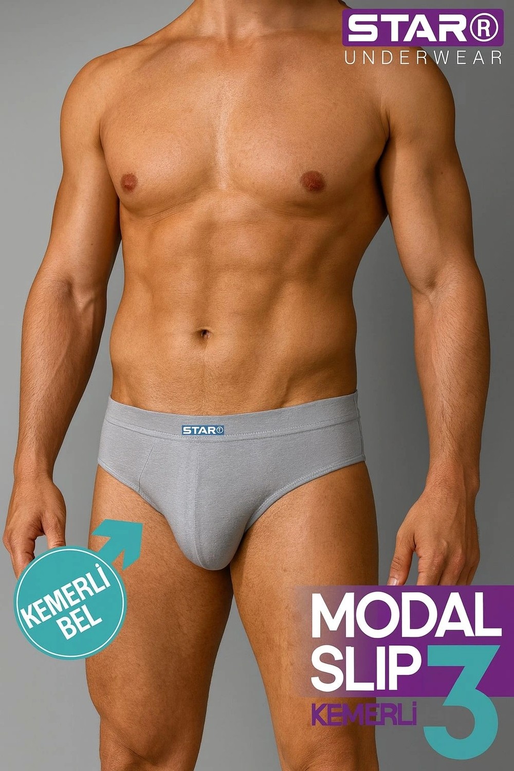 Yelena Star 109 Erkek 3'lü Modal Slip